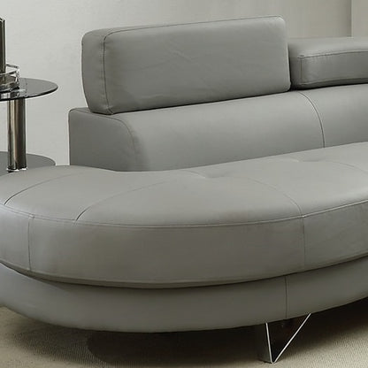 Light Grey L-Shaped Sectional Sofa - 4 Seat
