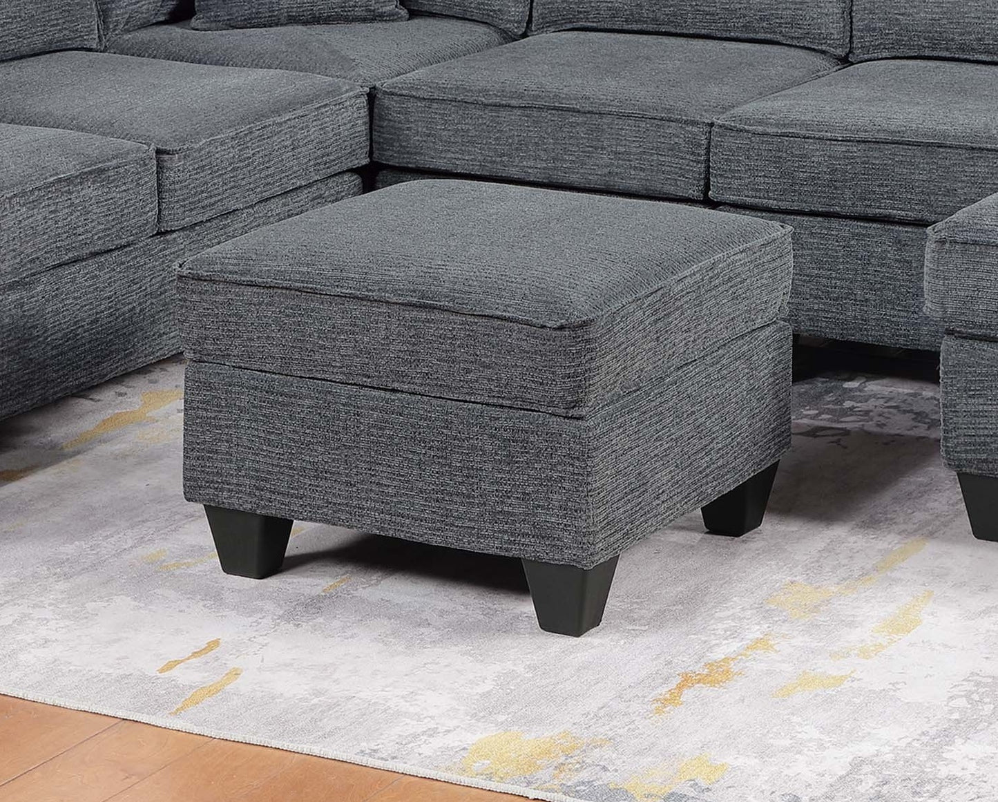 5 Seat Gray Sectional Sofa - Modern Living Room Furniture