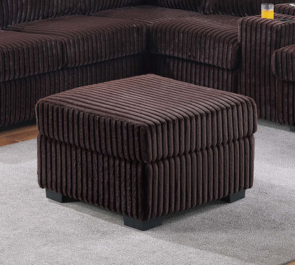 Coffee Corduroy L-Shaped Sectional Sofa 4 Piece for Living Room