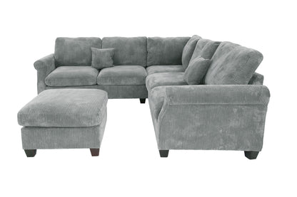 Fog Corduroy 4 Seat Sectional Sofa - Modern Living Room