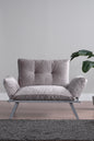 Alora Metal Legs Futon Love seat