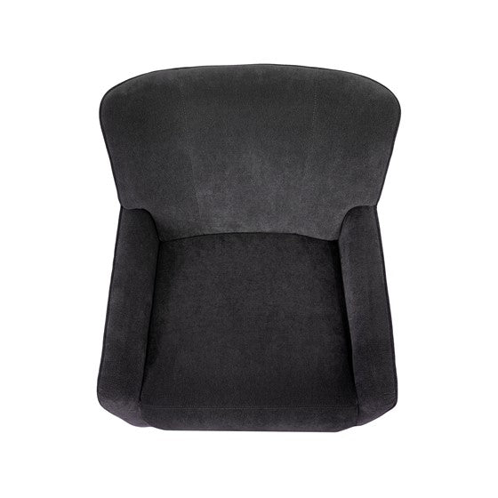 Grey Polyester Recliner - 3 Lock Positions for Living Room