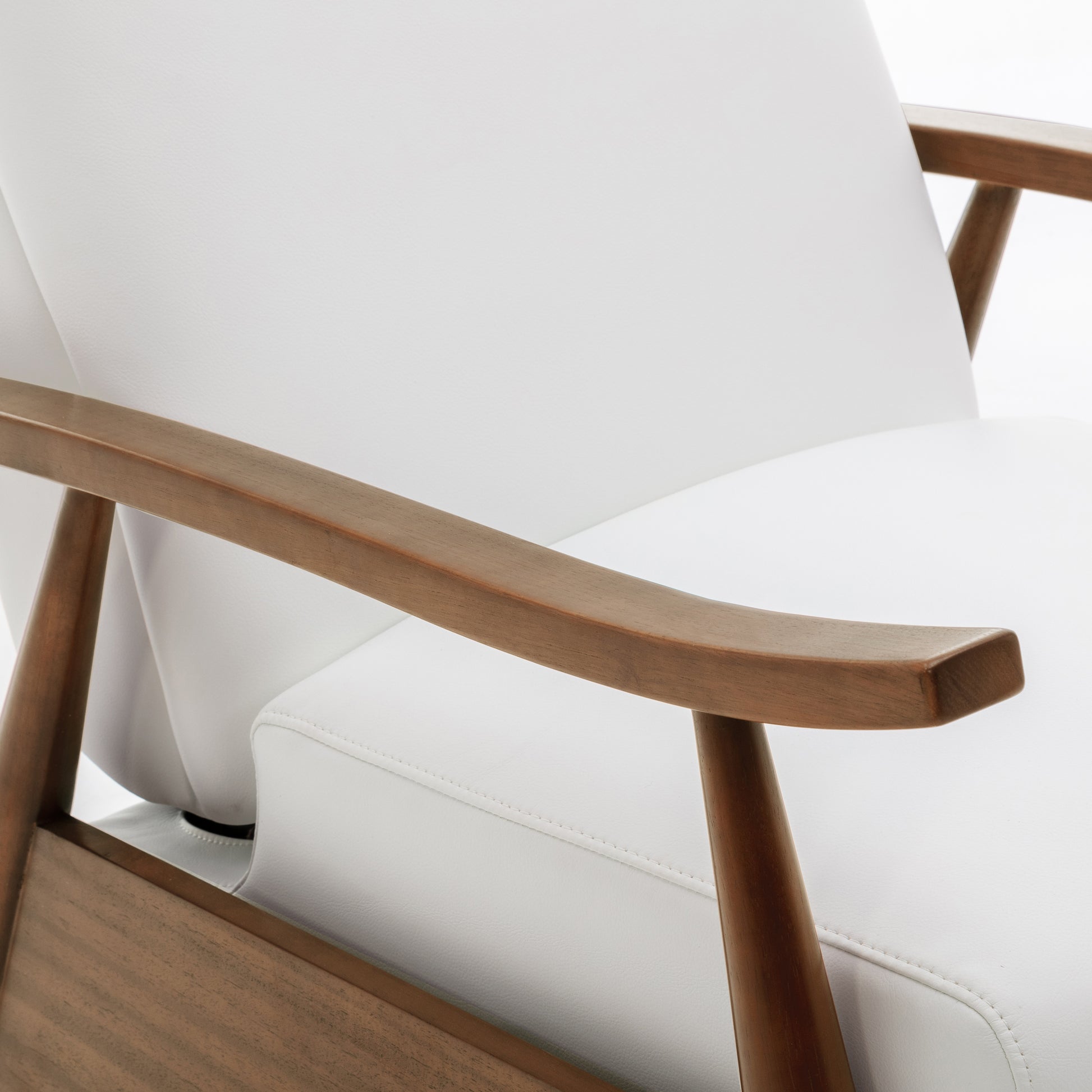 Sarasota Recliner - White Faux Leather Comfort