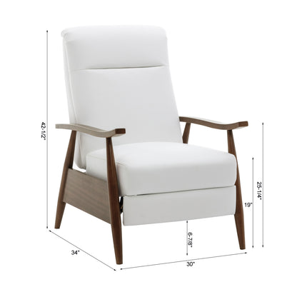 Sarasota Recliner - White Faux Leather Comfort