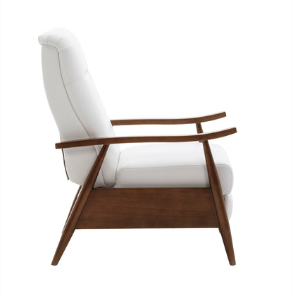 Sarasota Recliner - White Faux Leather Comfort