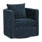 Sutton Navy Blue Swivel Barrel Chair