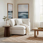 Caylie Corner Wedge Chair - Ivory