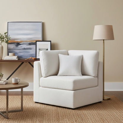 Chauncy Corner Wedge Chair - Ivory