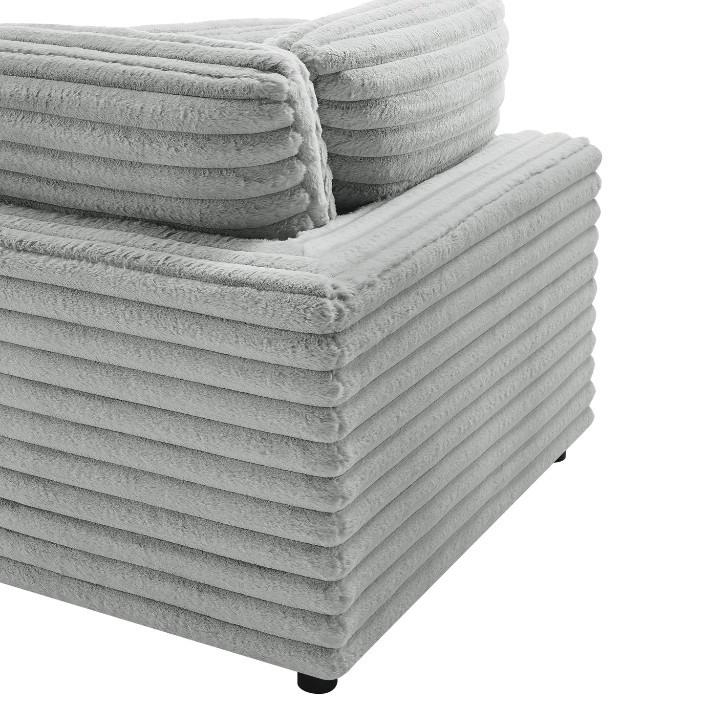 Gray Modular Sectional Sofa - 3 Piece Chofa for Living Room