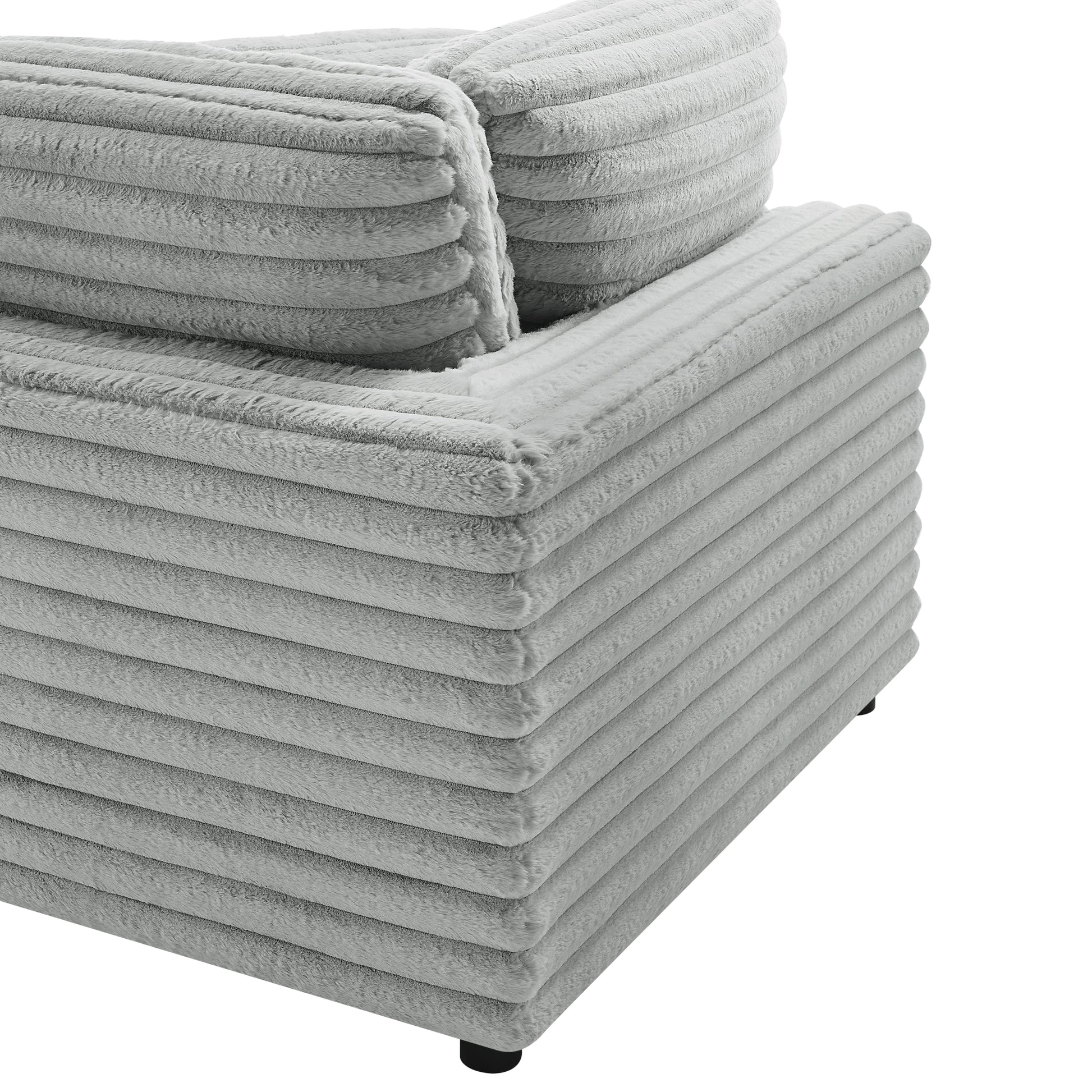 Gray Modular Sectional Sofa - 3 Piece Chofa for Living Room