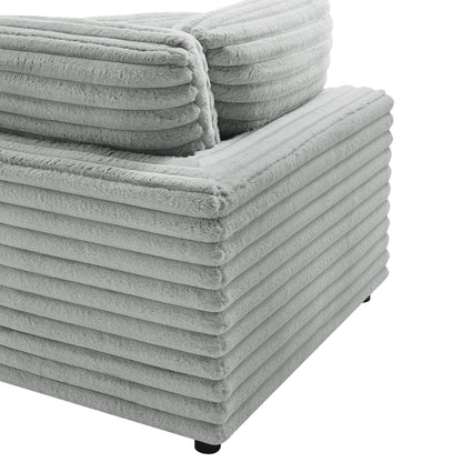 Gray Modular Sectional Sofa - 3 Piece Chofa for Living Room