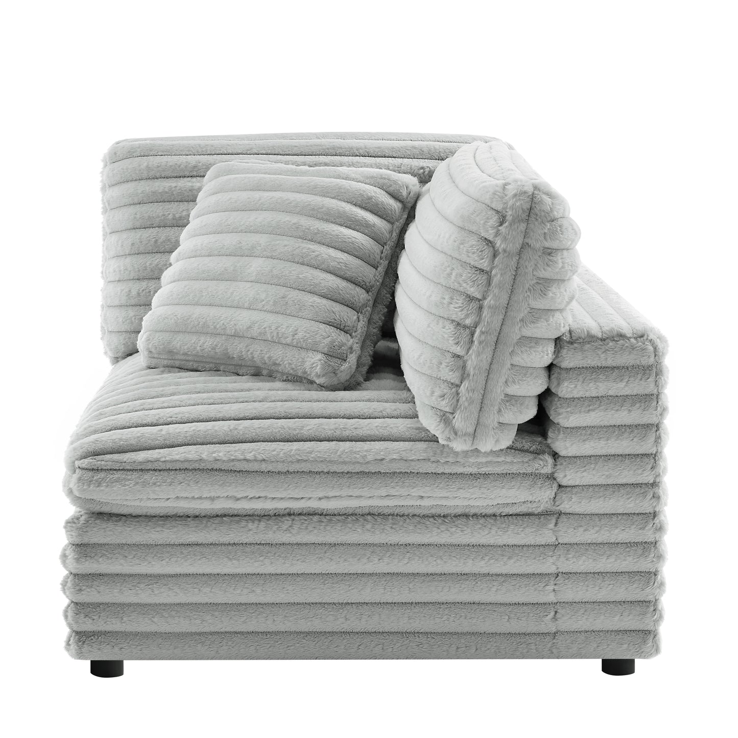 Gray Modular Sectional Sofa - 3 Piece Chofa for Living Room