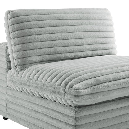 Gray Modular Farmhouse Sectional Sofa with Plush Polyester Fabric for Living Room