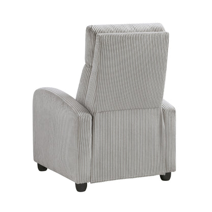 Pary Recliner - Light Gray Corduroy, Wood Frame for Living Room