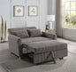 Justine 54" Brown Corduroy Convertible Sleeper Loveseat