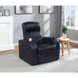 Black Upholstered Recliner with Cup Holder