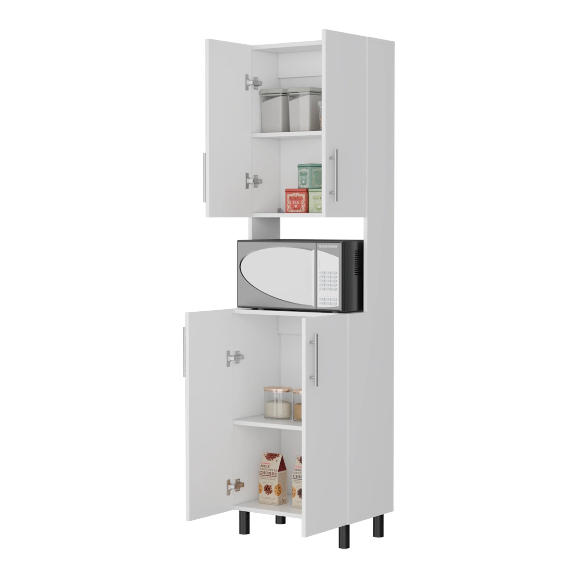 Small White Kitchen Island with Storage