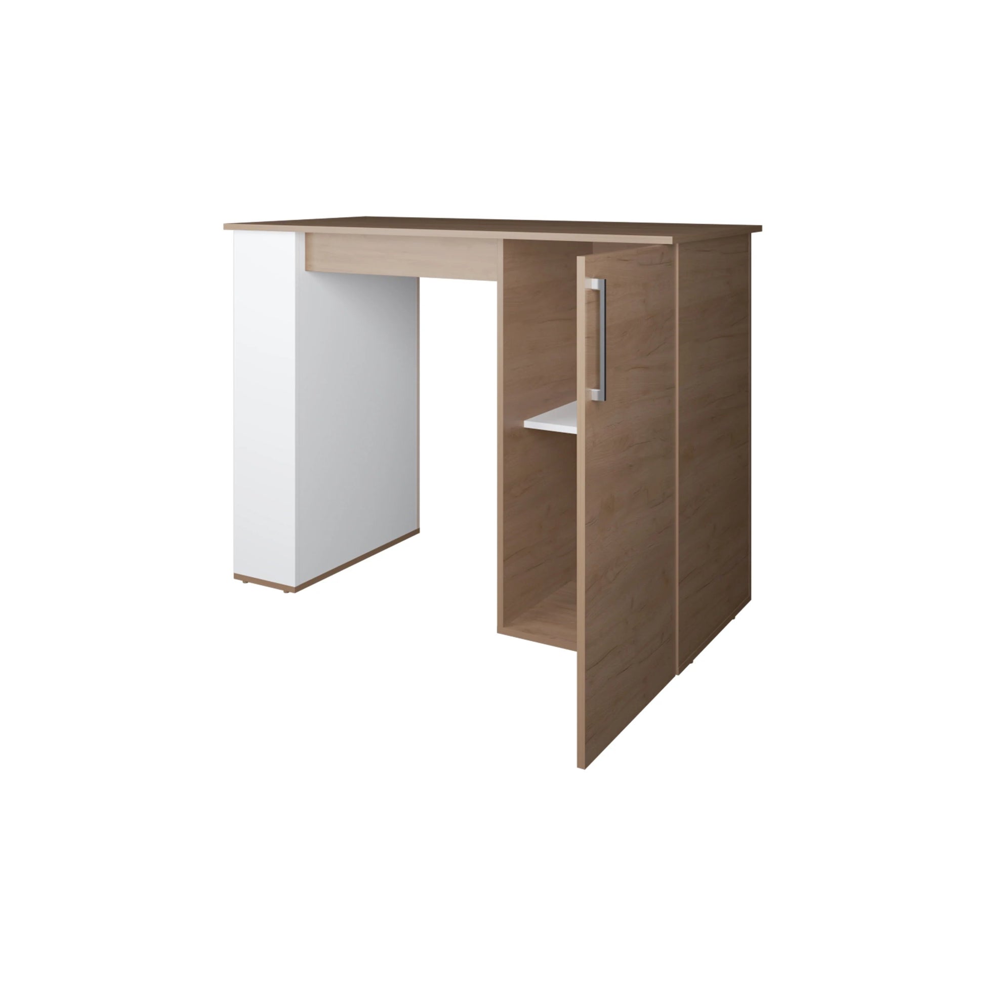 Rectangular White Kitchen Island - 40-55 Inch