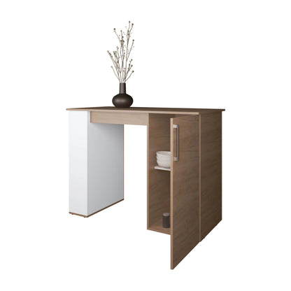 Rectangular White Kitchen Island - 40-55 Inch