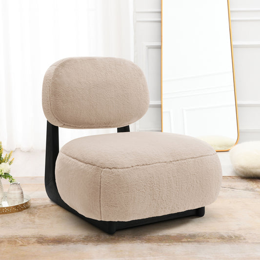 Phia Camel Upholstered Armless Accent Chair
