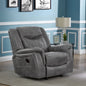 Encino Grey Upholstered Padded Arm Glider Recliner