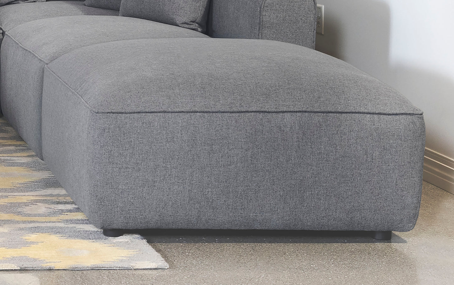 Jennifer Grey Square Upholstered Ottoman