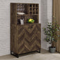 Harlie Rustic Oak 2-doors Wine Cabinet