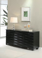 Monette Black 3-drawer Server