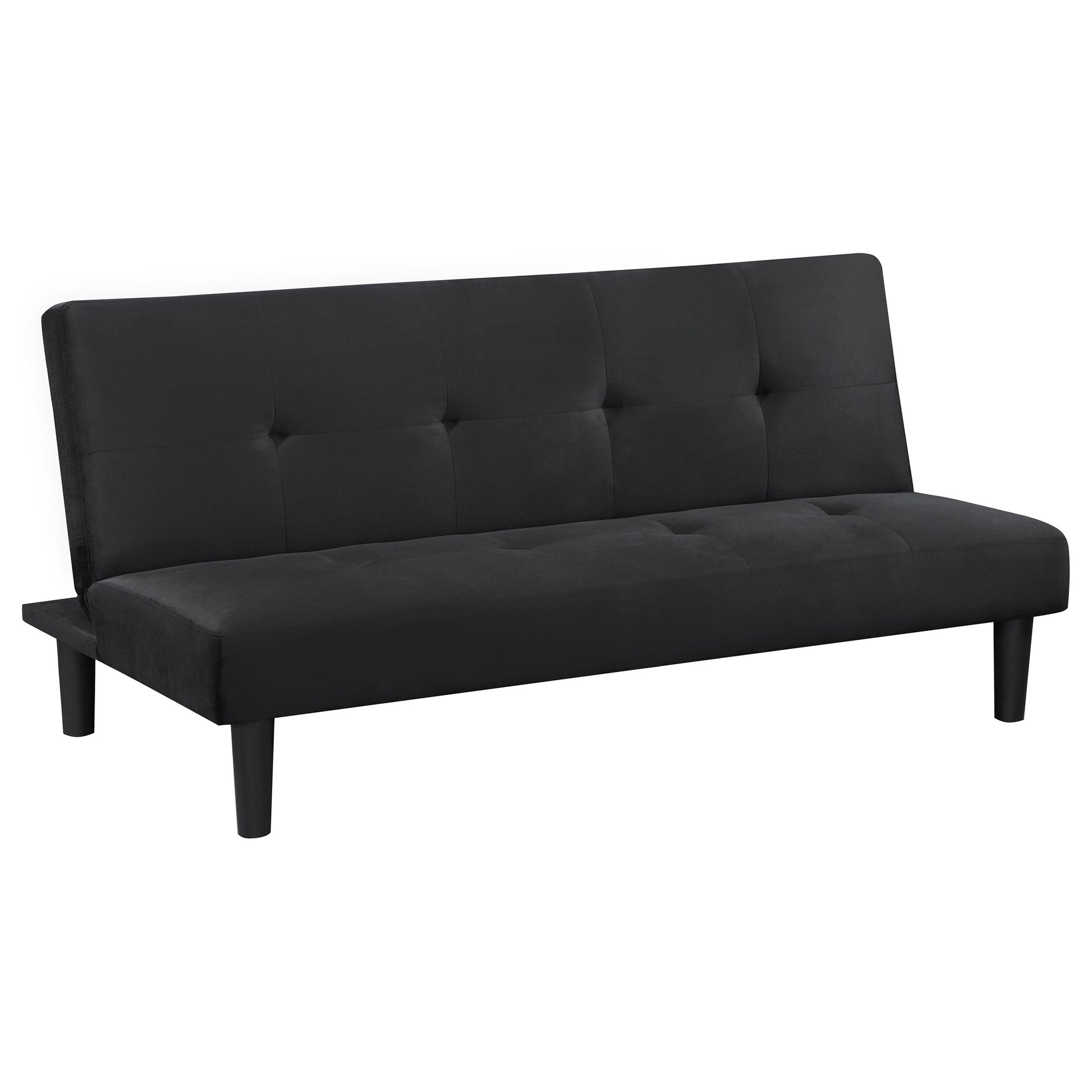 Boston Black Tufted Convertible Sofa Bed
