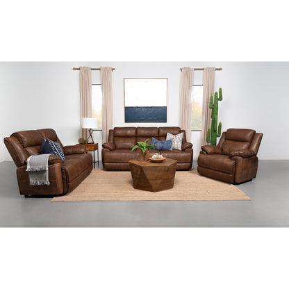 Worthington Dark Brown Padded Arm Loveseat