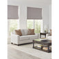 Mahaffey Beige Upholstered Sloped Track Arms Loveseat