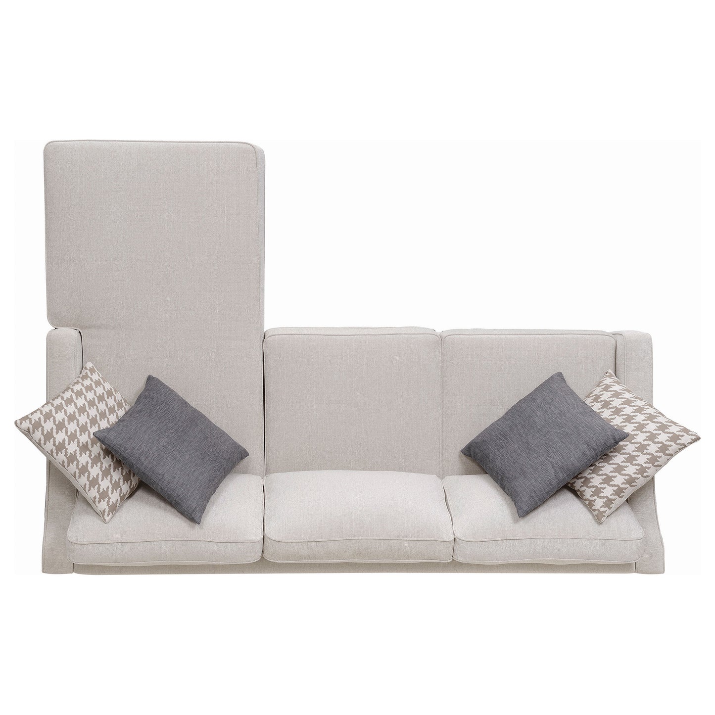 Isla Platinum L-Shaped Upholstered Sectional Sofa - Beige