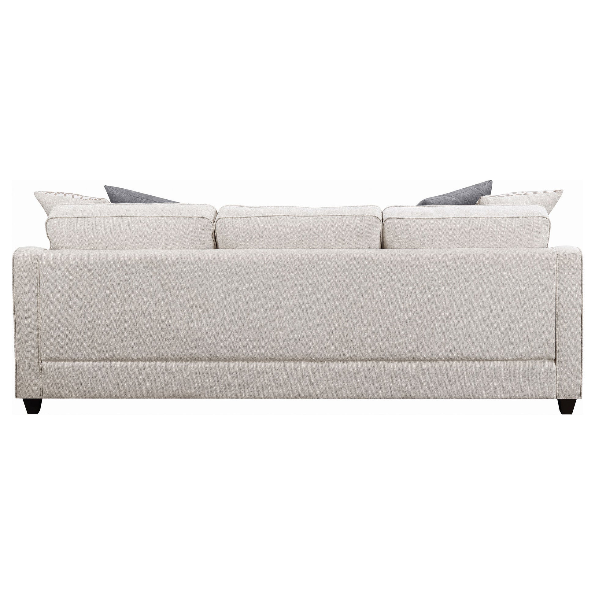 Isla Platinum L-Shaped Upholstered Sectional Sofa - Beige