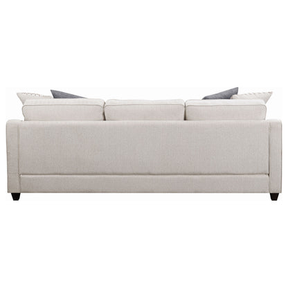 Isla Platinum L-Shaped Upholstered Sectional Sofa - Beige
