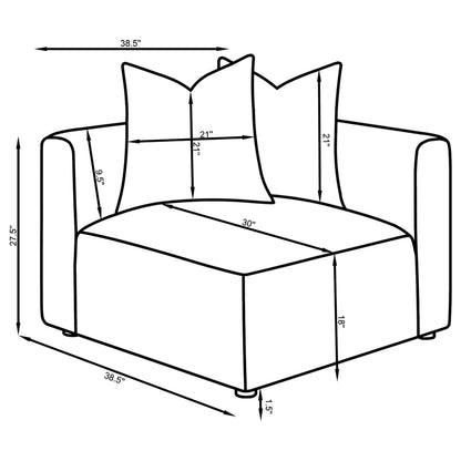 Terracotta Upholstered Accent Chair - 38.5" W for Living Room