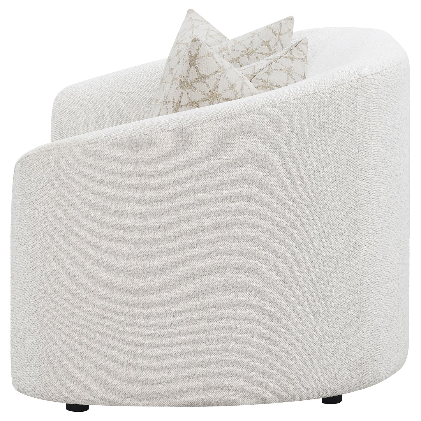White Upholstered Loveseat - 65.5" x 40"