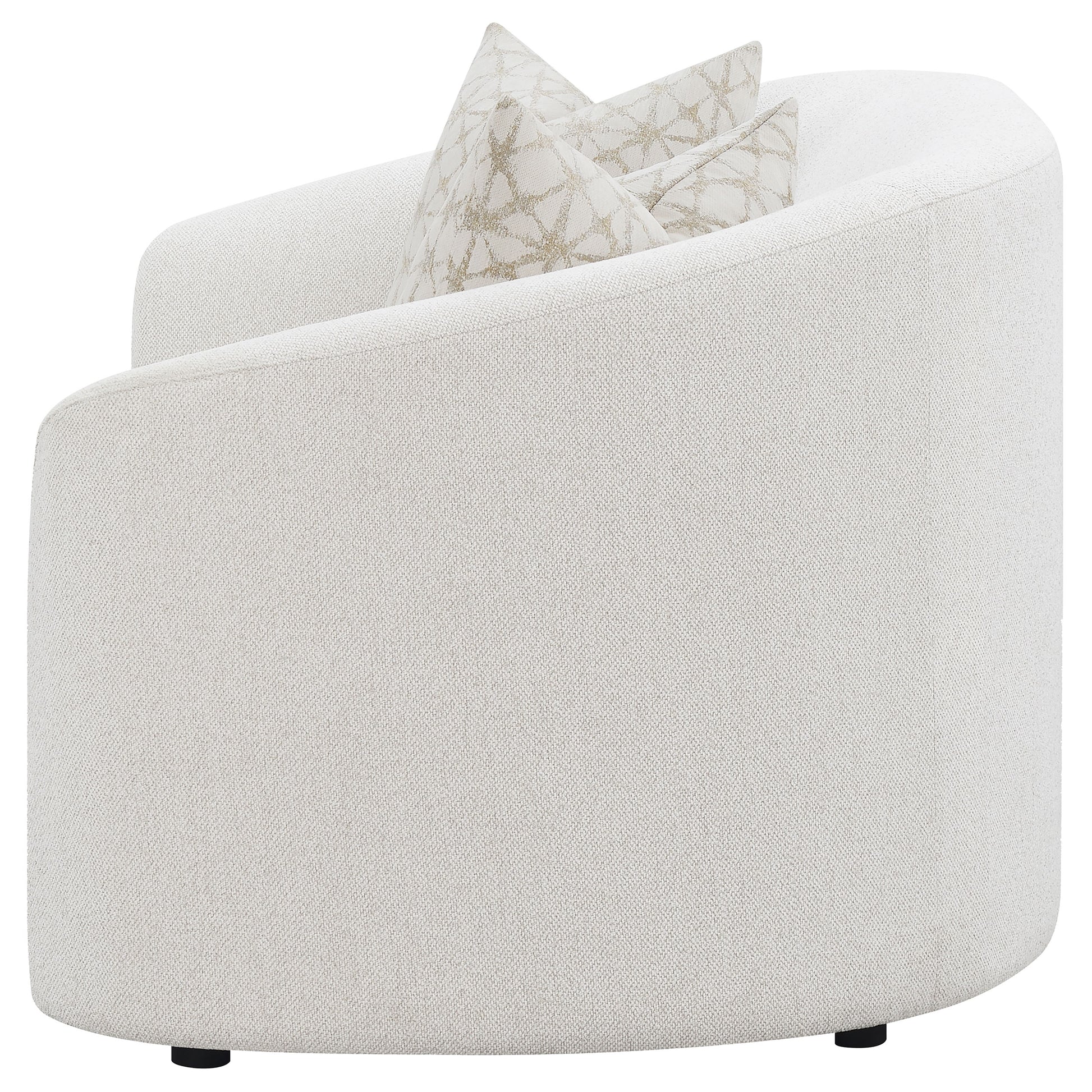 White Upholstered Loveseat - 65.5" x 40"