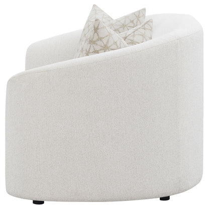 White Upholstered Loveseat - 65.5" x 40"