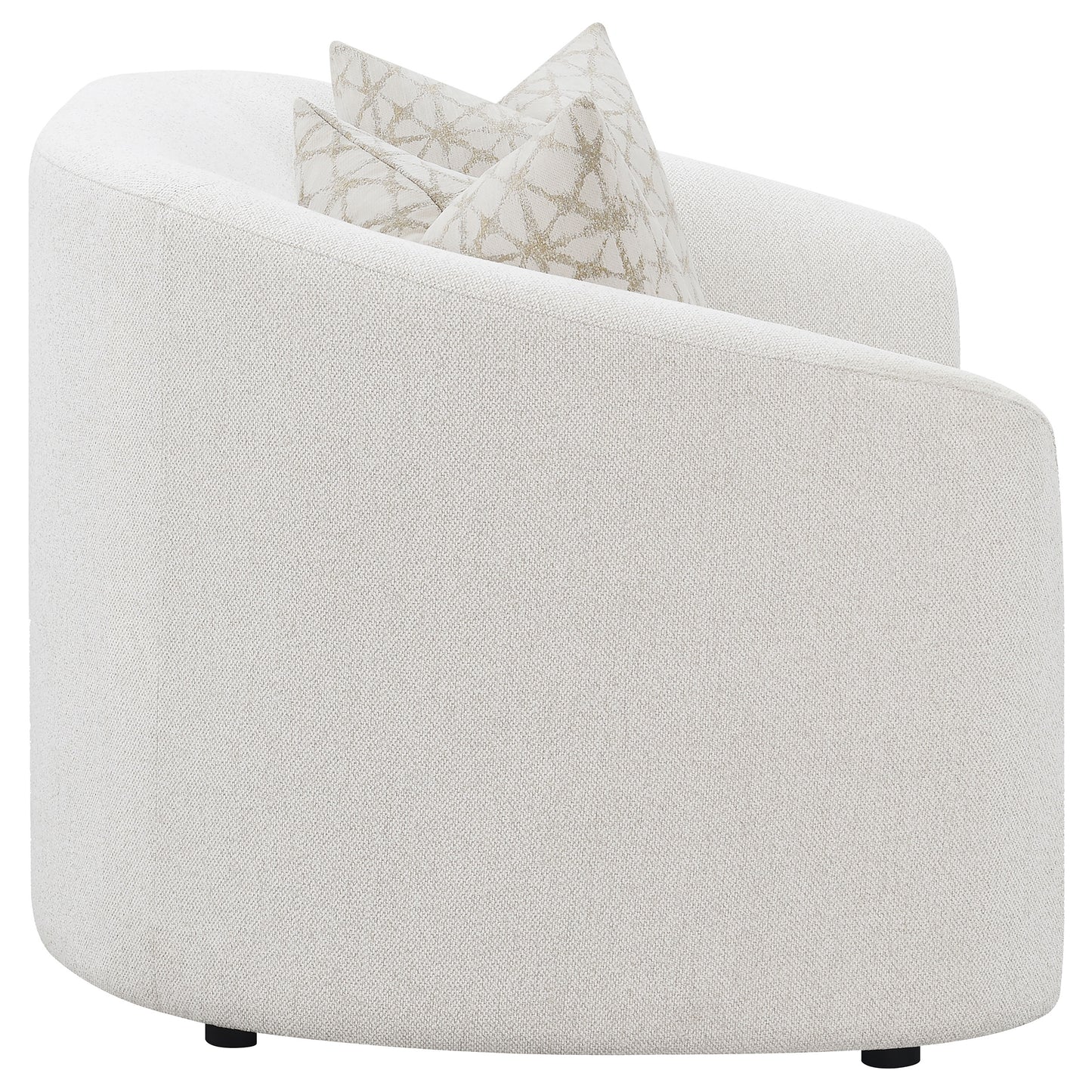 White Upholstered Loveseat - 65.5" x 40"