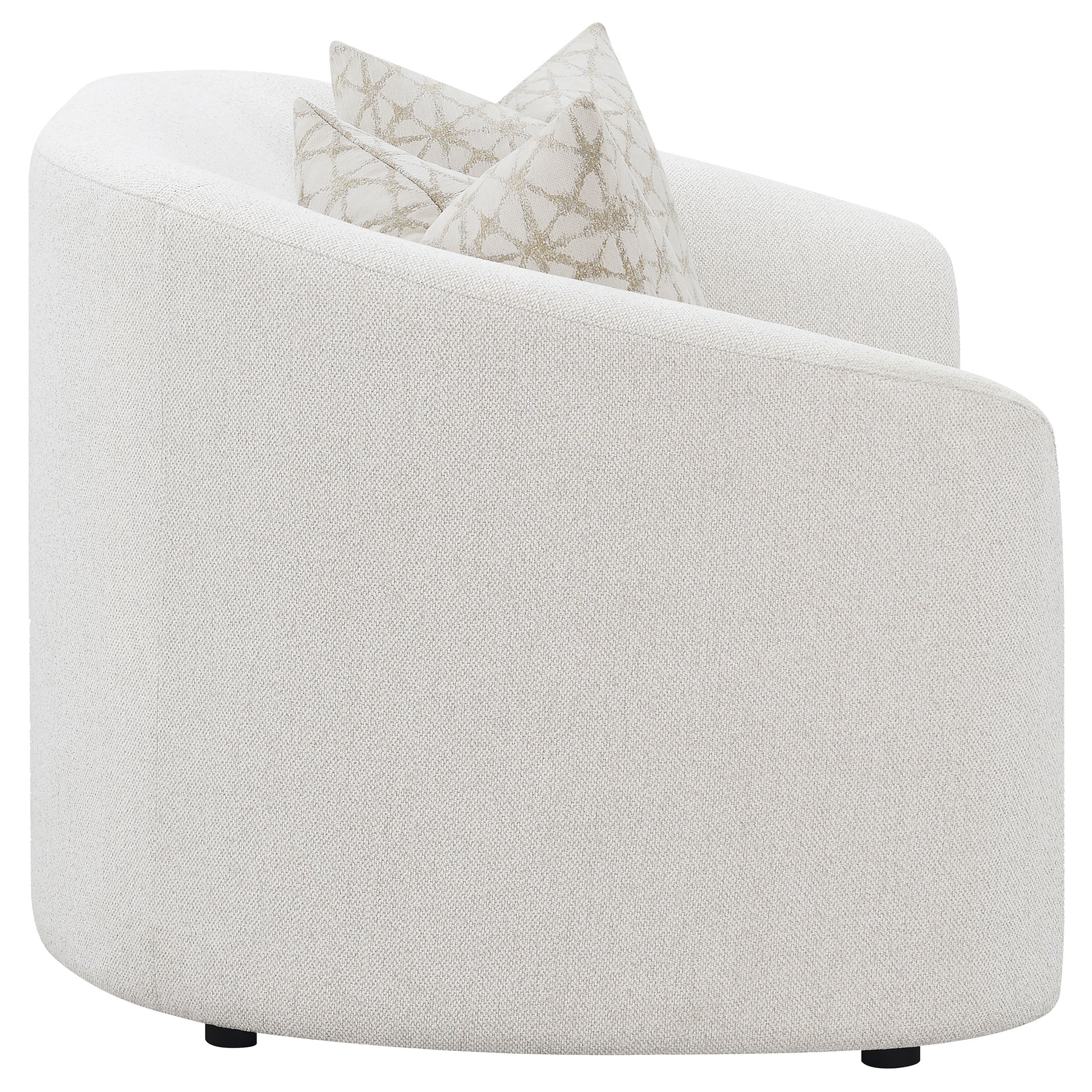 White Upholstered Loveseat - 65.5" x 40"