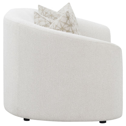 White Upholstered Loveseat - 65.5" x 40"