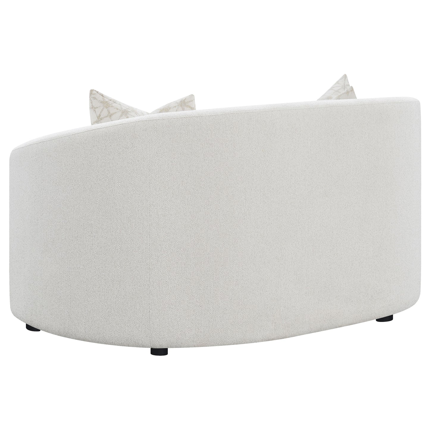 White Upholstered Loveseat - 65.5" x 40"
