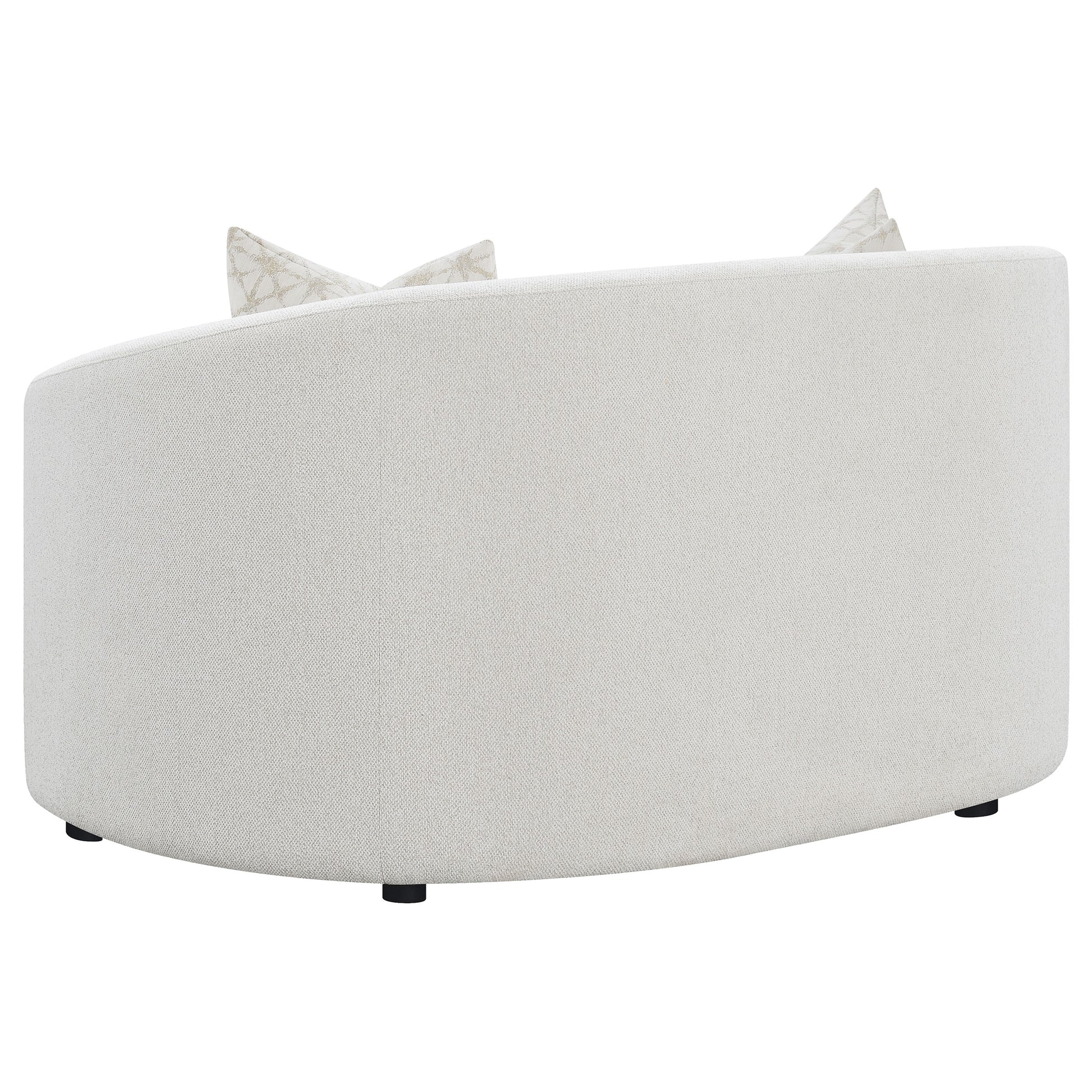 White Upholstered Loveseat - 65.5" x 40"