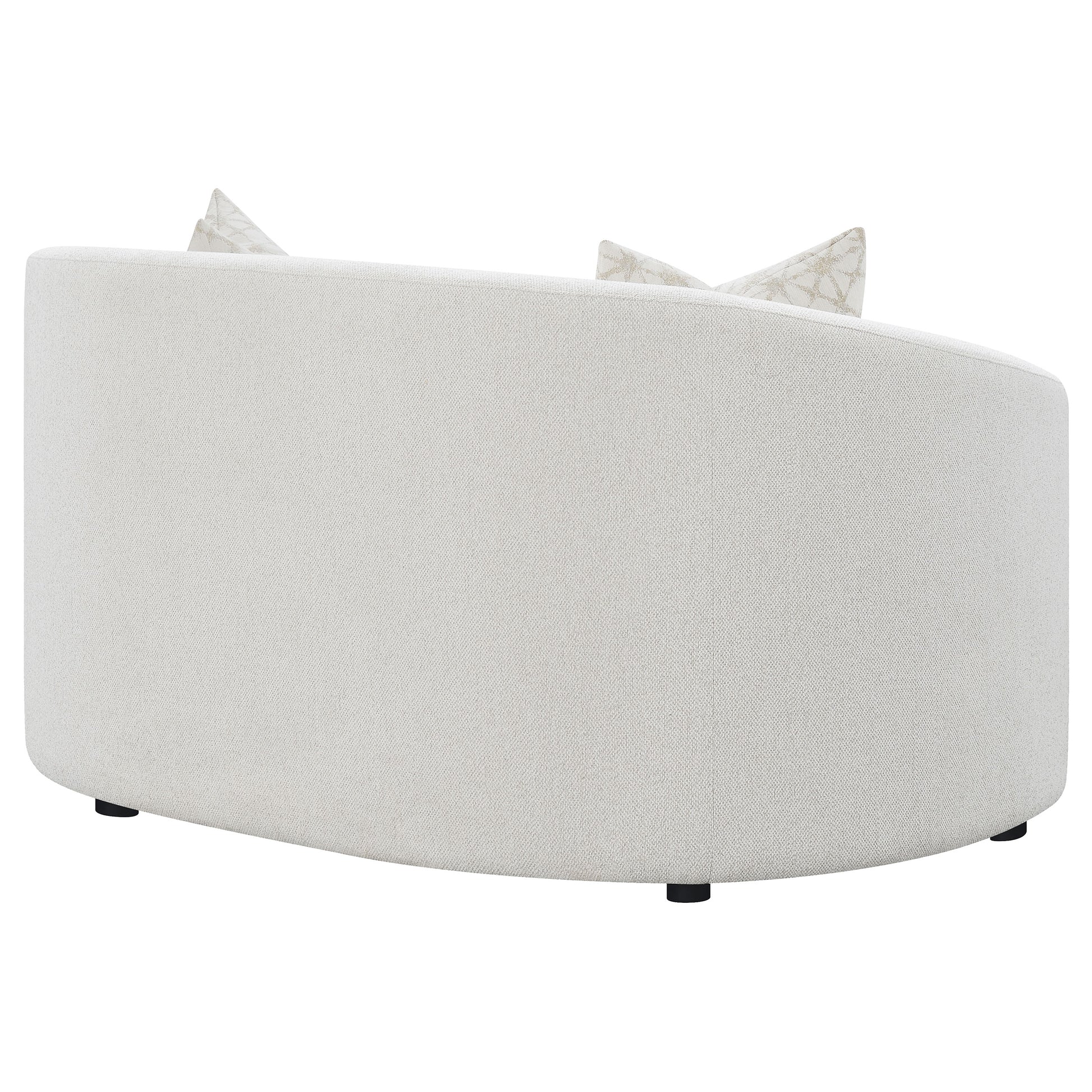 White Upholstered Loveseat - 65.5" x 40"