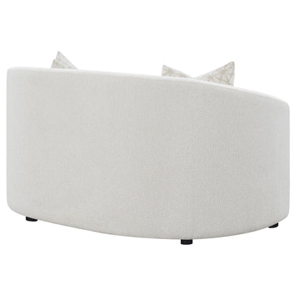 White Upholstered Loveseat - 65.5" x 40"