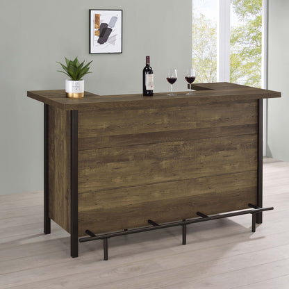 Lampton Rustic Oak Freestanding Home Bar
