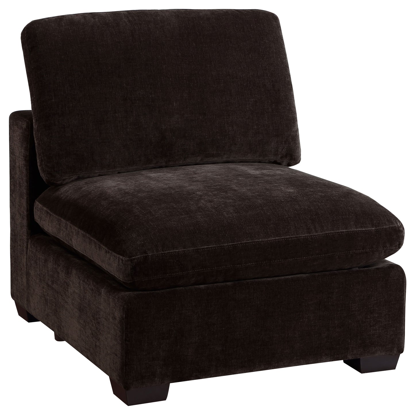 Murtagh Dark Chocolate Upholstered Armless Chair