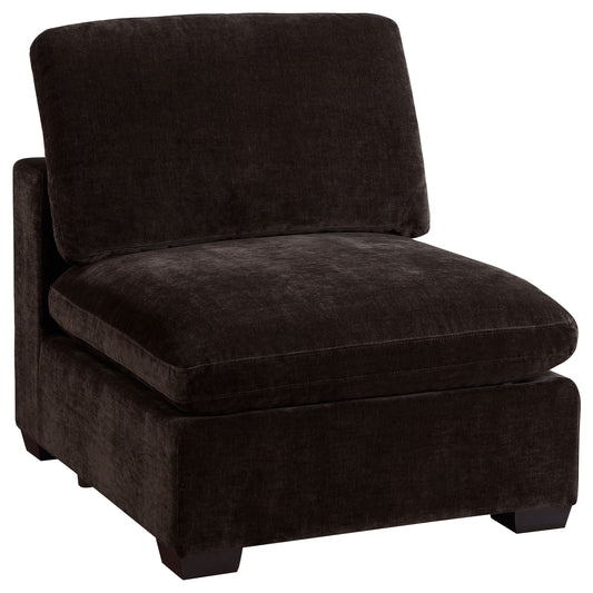Murtagh Dark Chocolate Upholstered Armless Chair