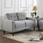Harvey Grey Upholstered Tufted Loveseat