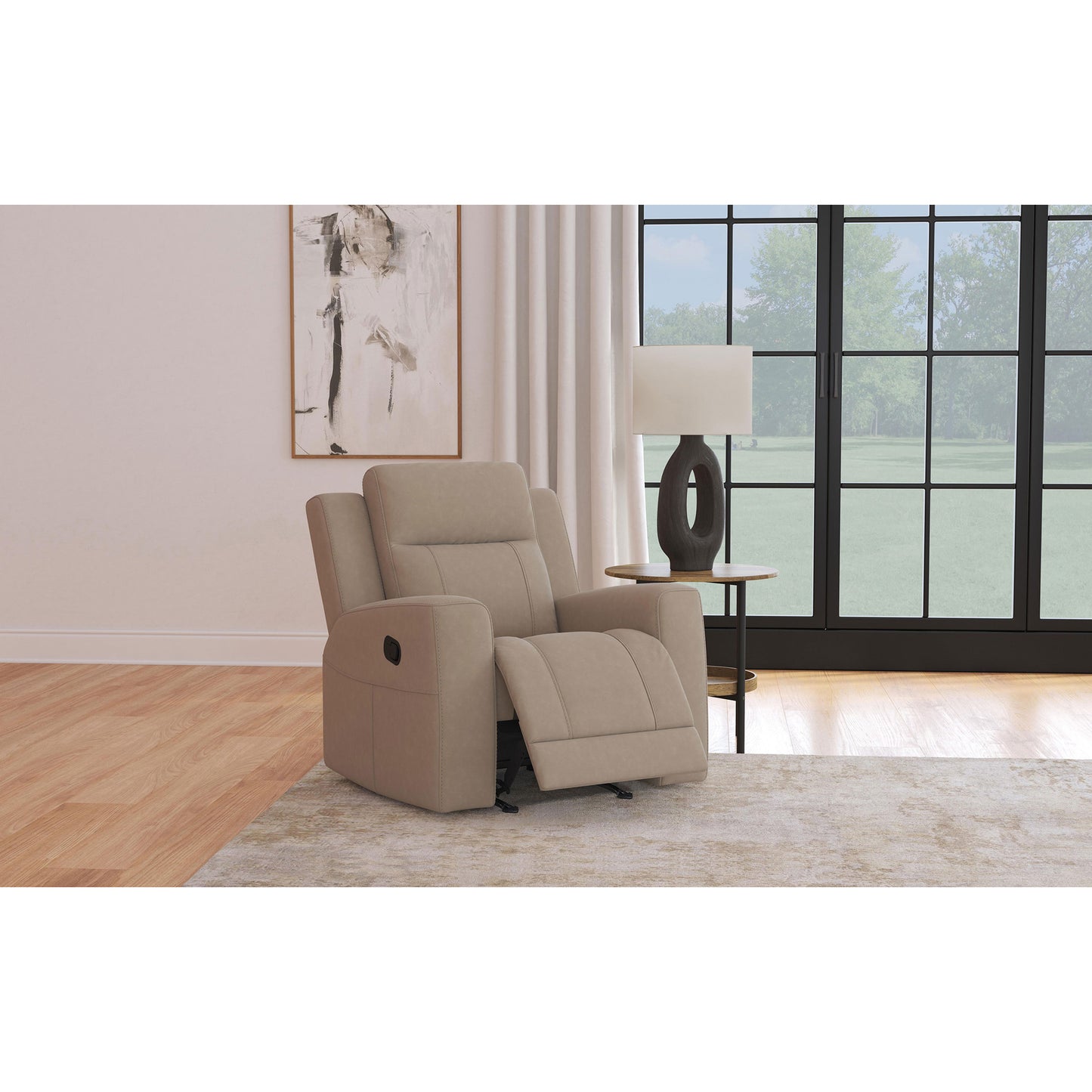 Slater Taupe Upholstered Recliner Chair